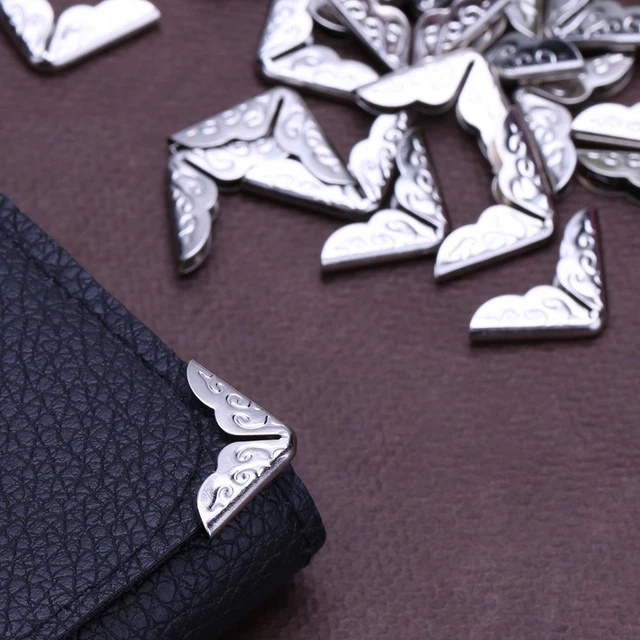 HOT 100pcs Tone Scrapbooking Albums Corner Protectors Card File Menu Metal Book