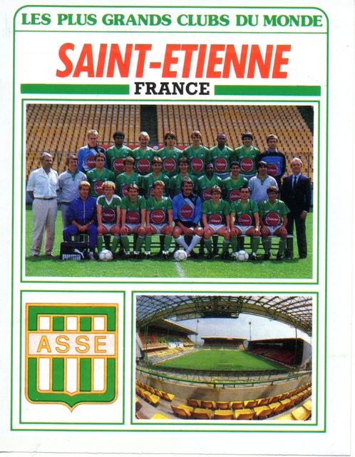 Fiche Onze Mondial Décembre 1992 - Equipe De Saint-Étienne 1976, Collection Football