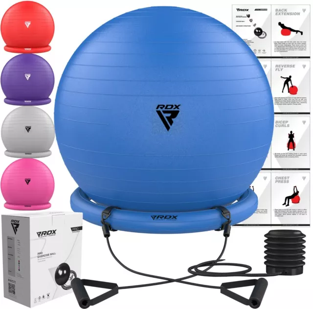 Exercise Ball by RDX Anti-Burst Yoga, Pilates Ball, Gym Birthing Pregnancy