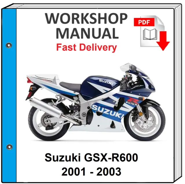 Suzuki Gsx-R600 Gsx R600 2001 2002 2003 Service Repair Shop Manual