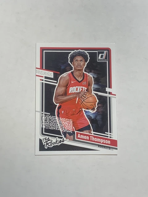 Rockets Rookie Thompson BASKETBALL AMEN THOMPSON 2023-24 Panini Donruss The Rookies # 4 Houston ...