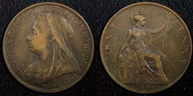 Great Britain Victoria Bronze 1896 1 Penny KM# 790 (24 224)