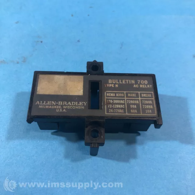 Allen Bradley Bulletin 700 Type N AC Relay Cover USIP