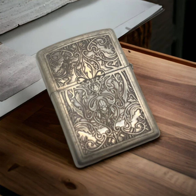 Zippo 2011 Double-sided carved Arabesque Designed Oil Lighter