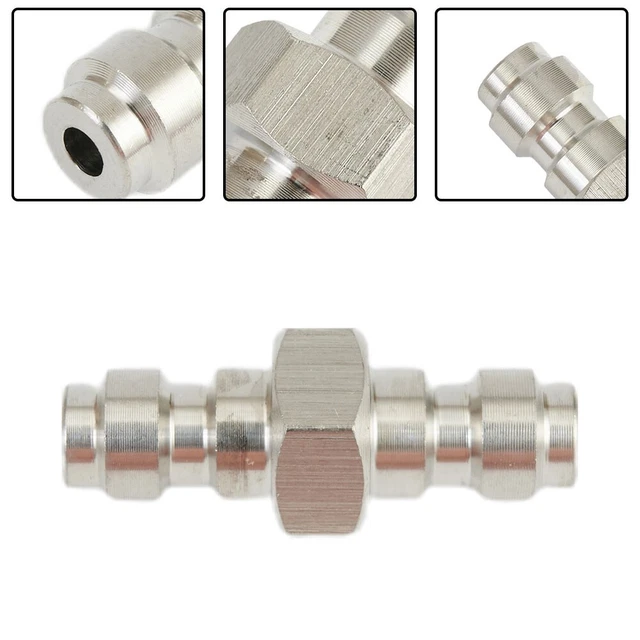 Stainless-Steel Paintball 8mm Dual-Male Quick Connect PCP Adaptor Foster Fitting