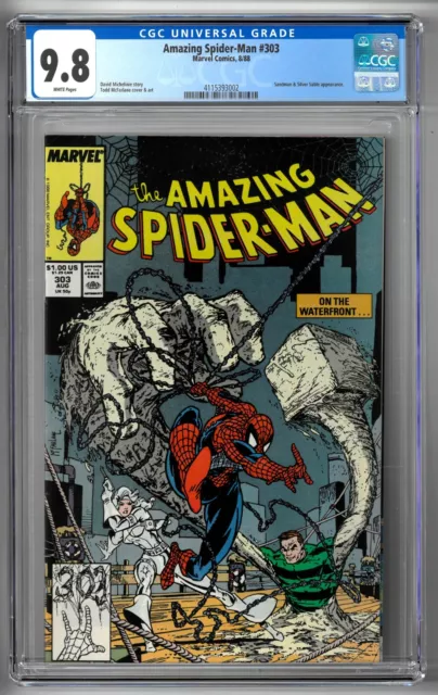 Amazing Spider-Man #303 CGC 9.8 WHITE Marvel 1988 McFarlane Silver Sable Sandman