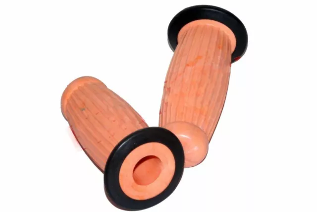 New Lambretta Barrel Handle Bar Grip Set SX TV LI GP  Scooter Orange @Vi