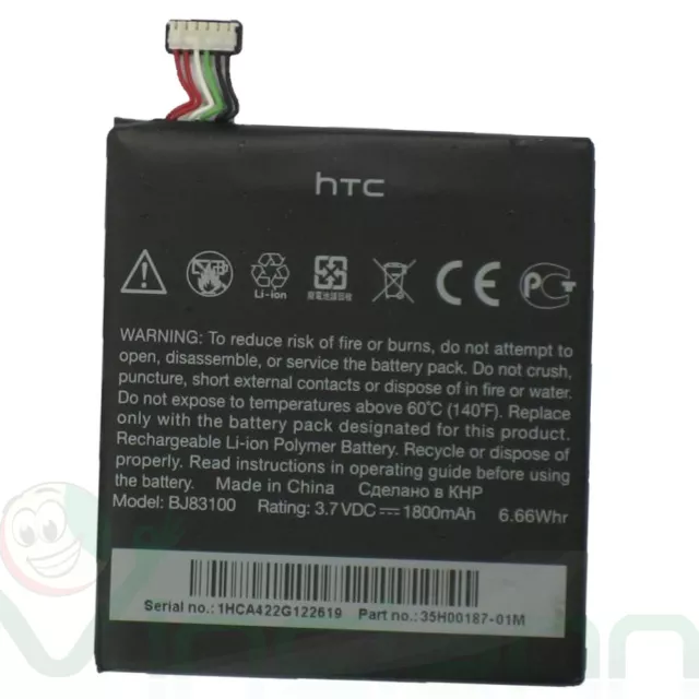 Nuova batteria ORIGINALE HTC BJ83100 per ONE X 1800mAh 6.66Whr