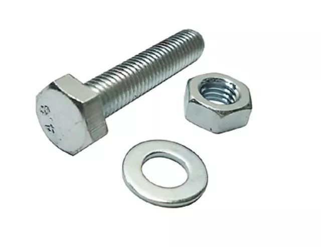 boulon tête héxagonale boulons avec écrous et rondelles M8 x 30 mm TETE ECROU 13