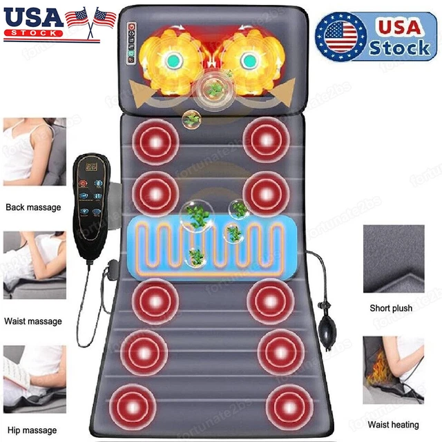 FULL BODY ELECTRIC Massage Mat 12 Vibration Motor 2 Heating Pad Massage