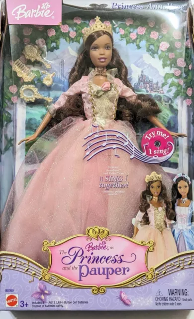Vintage Barbie Princess & The Pauper Princess Anneliese Singing Doll NIB