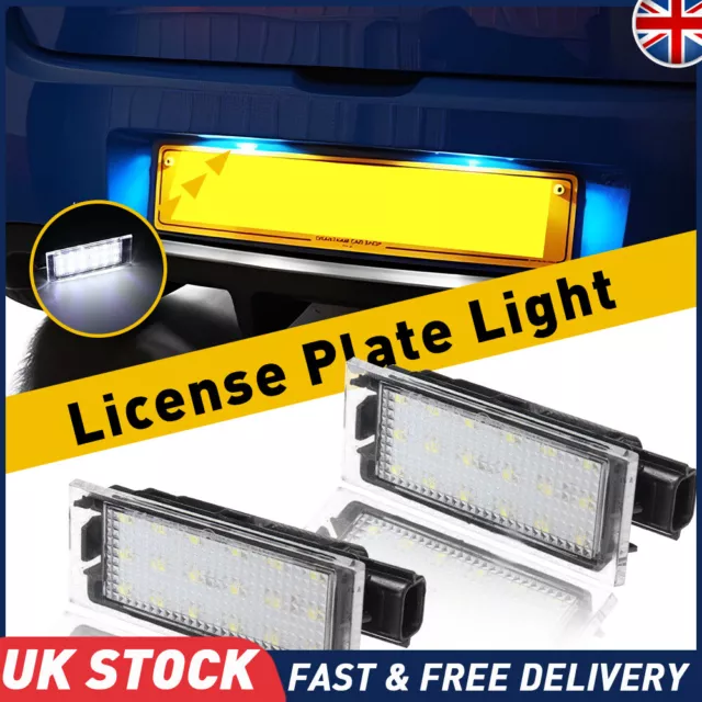 2pc LED License Number Plate Light Lamp For Vauxhall Movano MK II Vivaro 4416659