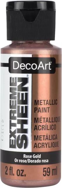 DecoArt Americana Extreme Sheen Jar of Paint, Acrylic, Rose Gold, 3.5 x 3.5 x 10