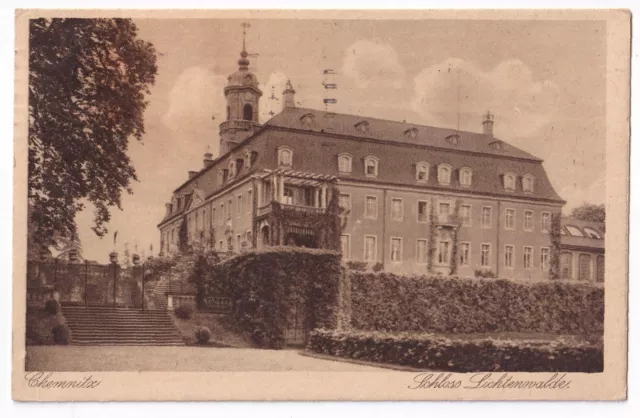 AK PK Chemnitz Schloss Lichtenwalde gelaufen 1922 n. Holland