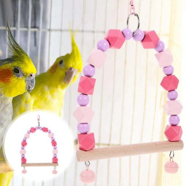 Schaukel Sitzstangen Papagei Vogel Sittich-Spielzeug Vogelspielzeug aus Holz
