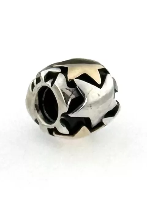 Pandora Sterling Silver and 14K Gold Star Bead Charm 790563