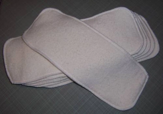 Cloth Diaper Inserts Super Soakers size 13x5 Hemp Organic Cotton Fleece Liners