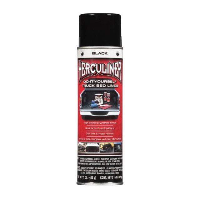 Herculiner truck bed liner black 15 Oz, F150 | Black spray paint for truck bed