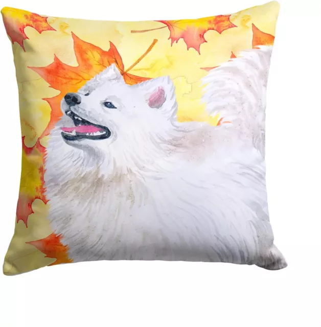 Samoyed Fall Fabric Decorative Pillow BB9952PW1414-S