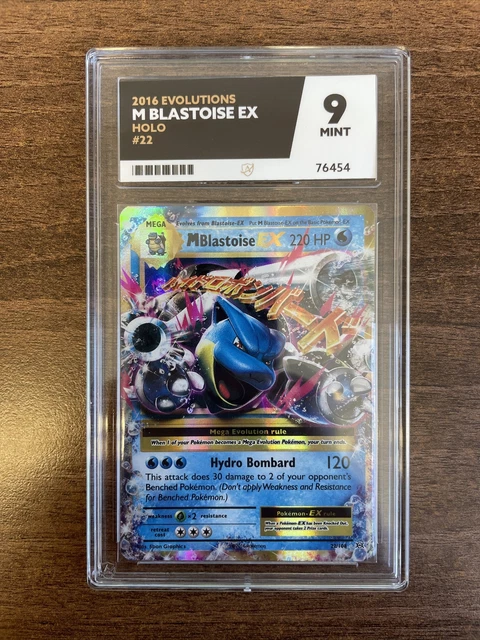 M Blastoise EX 22/108 2016 XY Evolutions Pokemon Card - Ace Graded Mint 9