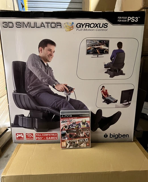 Gyroxus 3D 360° – Siège à Mouvement + Manette PS3/PC – Avec Moto GP 13 – Neuf