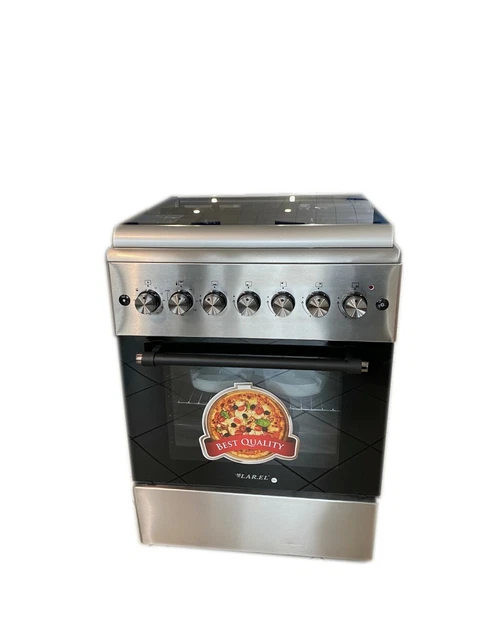 Cucina Larel 60X60 4 Fuochi Acc. Elet Forno Elettrico Ventilato Inox Griglie Ghi