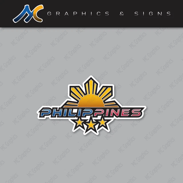Philippines Flag Patriotic Vinyl Decal Sticker Filipino Pinoy sticker