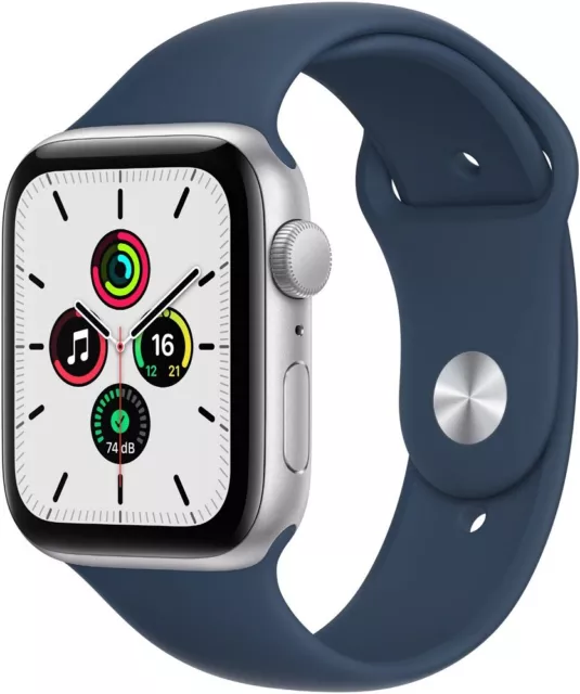 Apple Smartwatches Watch SE 44mm GPS silber/abyssblau MKQ43FD/A