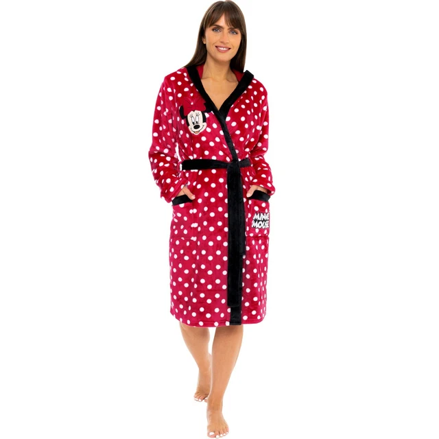MINNIE MOUSE DRESSING Gown Ladies Disney Bathrobe Womens Minnie