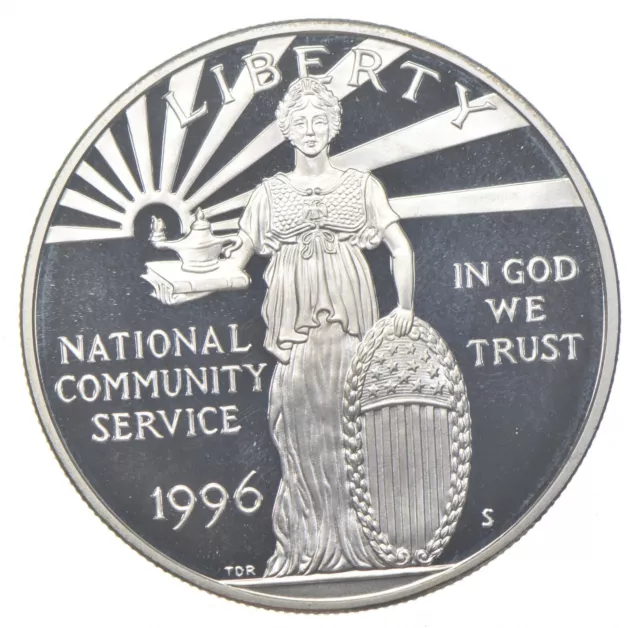 1996-S Proof Community Service Commemorative Silver Dollar $1 *0824
