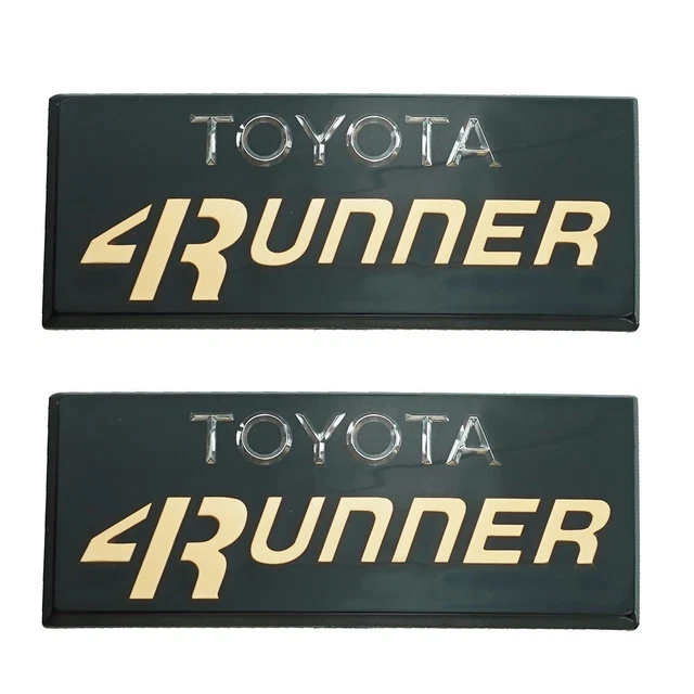 2pcs Pillar Cab Side Emblem For 84 85 86 87 88 89 4Runner 4WD SR5 Badge Glod