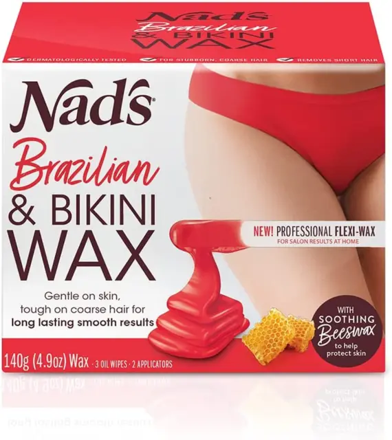 Nad's Brazilian & Bikini Wax Kit, Strip Free Hard Wax / New Au Free Shipping