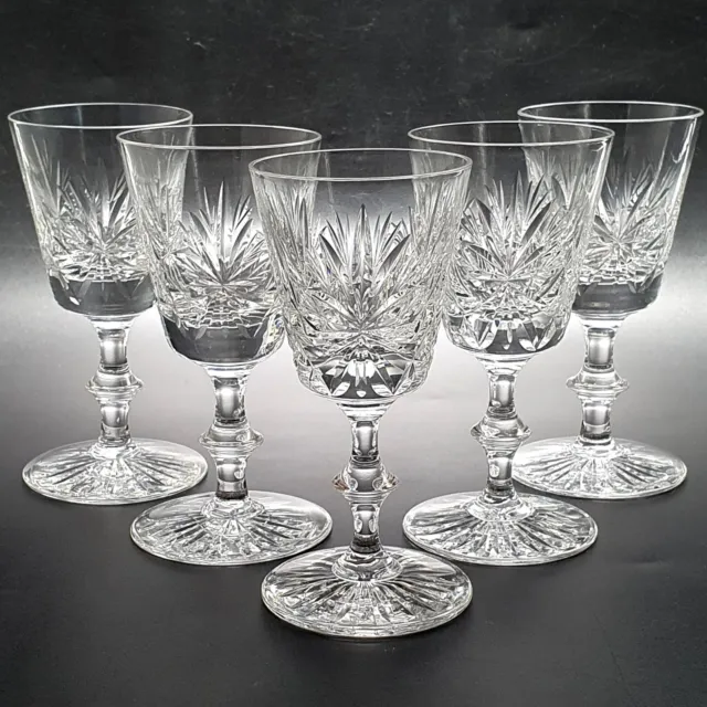 Edinburgh Crystal Star of Edinburgh Port Wine Glasses 60ml Cut Glass Lead Set x5
