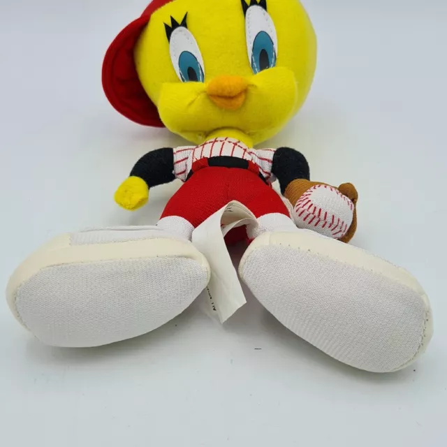 Vintage 1998 Ace Tweety Bird baseball plush Looney Tunes Warner Bros. 9” tall 2