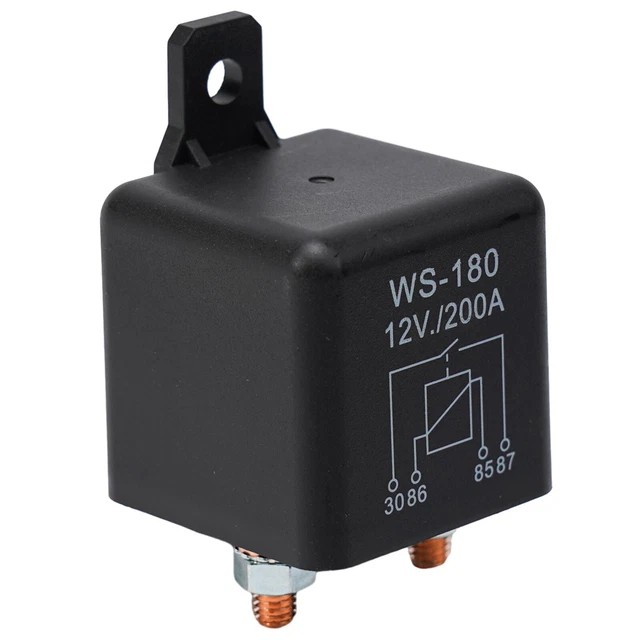 DUAL BATTERY ISOLATOR Relay On/Off Switch 4Pin High Amp 12V Car Power ...