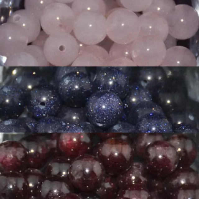 Wholesale Lot Natural Stone Gemstone Round Spacer Loose Beads 4MM 6MM 8MM 10MM