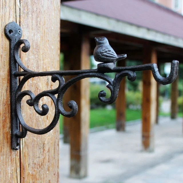Vintage Cast Iron Hook Bird Wall Hook Courtyard Garden Metal Decorations Hangers