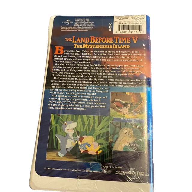 THE LAND BEFORE Time V: The Mysterious Island (VHS, 1997, Clamshell) £7