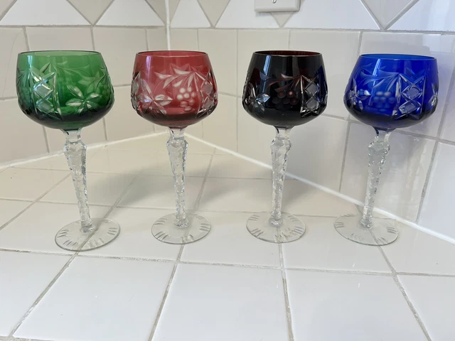 Mouth Blown Roman Glasses from VEB Glaswerk Döbern, 1984, Set of 4