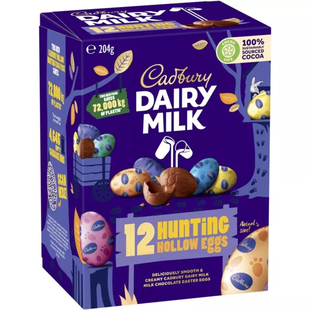 Cadbury Dairy Milk Hollow Hunting Easter Eggs 204g