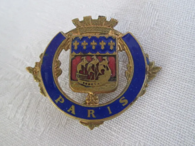 Abzeichen - Stadtabzeichen alt - Paris - Wappen mit Krone - Frankreich