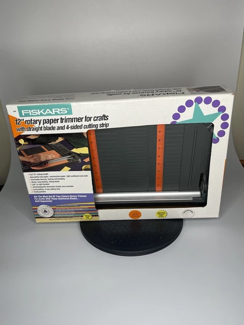 Fiskars 12" Rotary Paper Trimmer for Crafts 9580, Wave Blades Fiskars 12" Rotary Paper Trimmer for Crafts 9580, Wave Blades