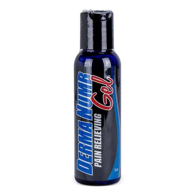 Derma Numb Gel, Tattoo Topical Anesthetic, Lido Gel, 2oz Bottle