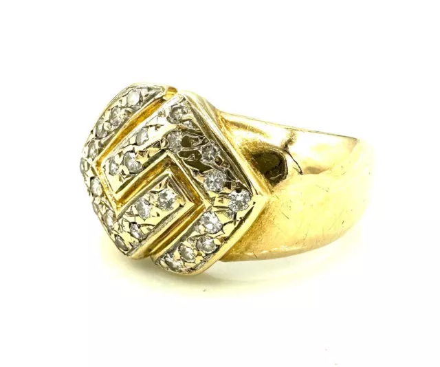 MAGNIFIQUE BAGUE OR 18 CARATS - Diamants 0,48 carat - 5,60 g