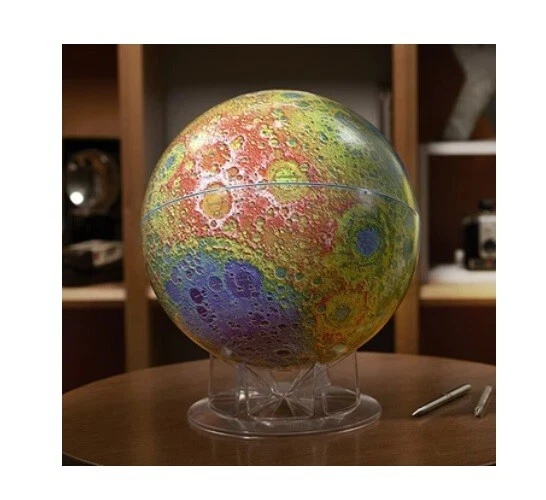 SKY & TELESCOPE'S Topographic Moon Globe - About 850 Labelet Feature - 12-Inch