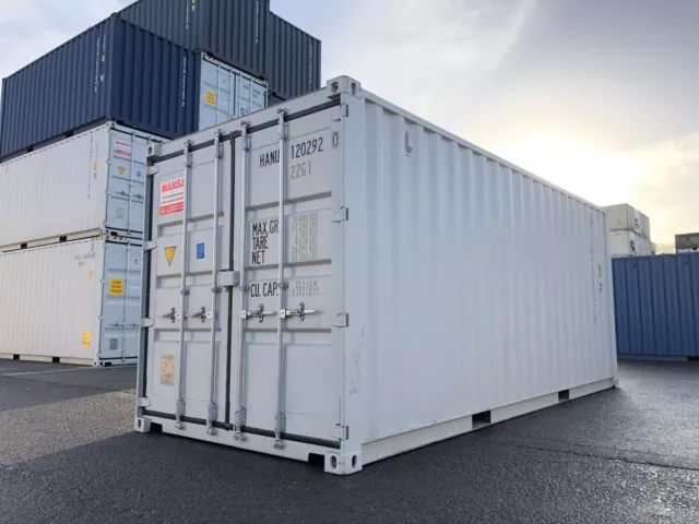 20`DV Seecontainer Lagercontainer Stahlbox RAL7035 Lichtgrau Nürnberg neuwertig