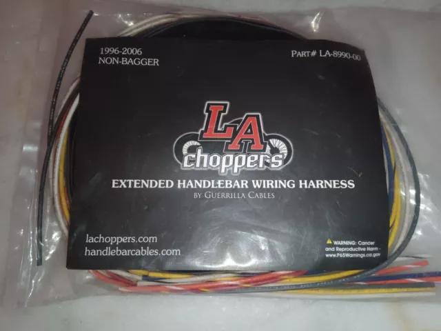 LA Choppers Handlebar Wiring Extension Kit for 1996-2006 Harley LA-8990-00