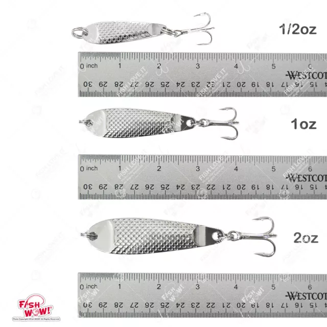 1OZ CHROME SILVER Hammered Shorty Fishing Spoons Hopkins style Lure bait  Jig lot $17.94 - PicClick