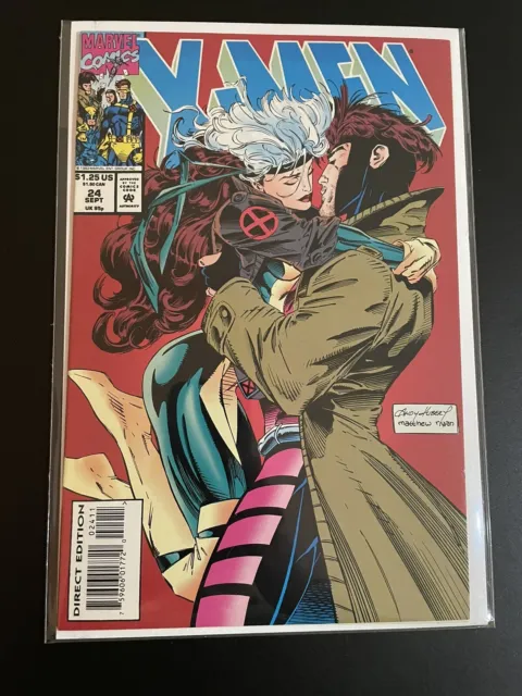X-Men #24 NM 1993 Iconic Rogue and Gambit Cover Marvel Comics Andy Kubert