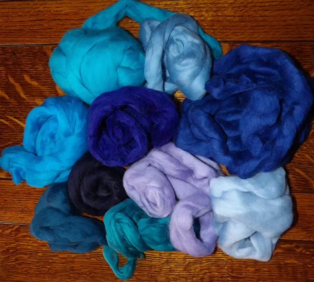 Merino Wool Tops Mixed Colours Roving Felting Spinning 100g pack Art and Crafts 3